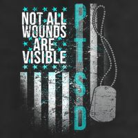 PTSD Veteran Not All Wounds Are Visible  7 Panel Mesh Trucker Snapback Hat