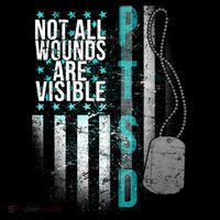 PTSD Veteran Not All Wounds Are Visible  Button