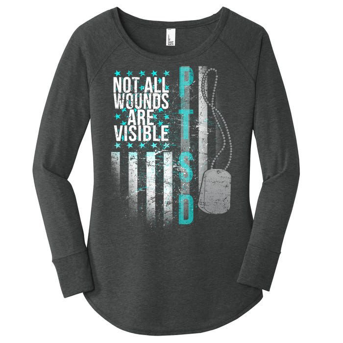 PTSD Veteran Not All Wounds Are Visible  Women's Perfect Tri Tunic Long Sleeve Shirt