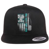 PTSD Veteran Not All Wounds Are Visible  Flat Bill Trucker Hat