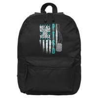 PTSD Veteran Not All Wounds Are Visible  16 in Basic Backpack