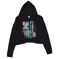 PTSD Veteran Not All Wounds Are Visible  Crop Fleece Hoodie