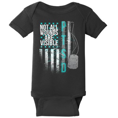 PTSD Veteran Not All Wounds Are Visible  Baby Bodysuit
