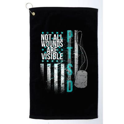 PTSD Veteran Not All Wounds Are Visible  Platinum Collection Golf Towel