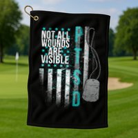 PTSD Veteran Not All Wounds Are Visible  Golf Towel