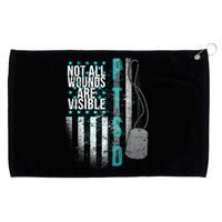 PTSD Veteran Not All Wounds Are Visible  Grommeted Golf Towel