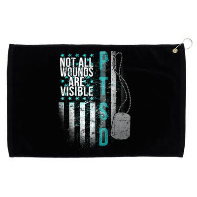 PTSD Veteran Not All Wounds Are Visible  Grommeted Golf Towel