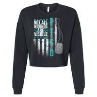 PTSD Veteran Not All Wounds Are Visible  Cropped Pullover Crew