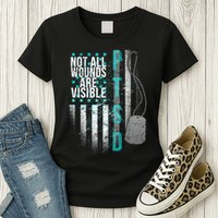 PTSD Veteran Not All Wounds Are Visible  Womens T-Shirt