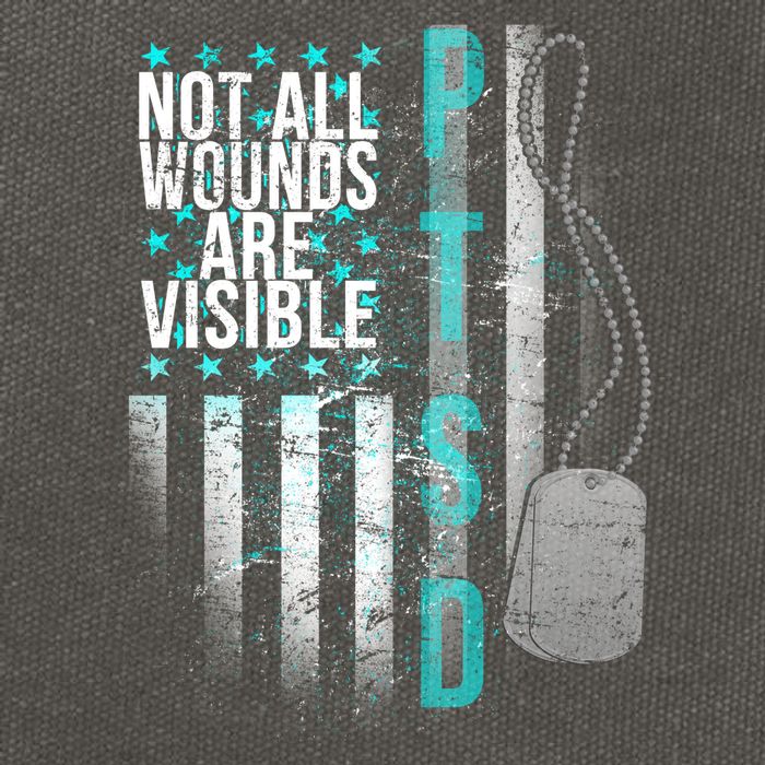 PTSD Veteran Not All Wounds Are Visible  Cotton Canvas Backpack