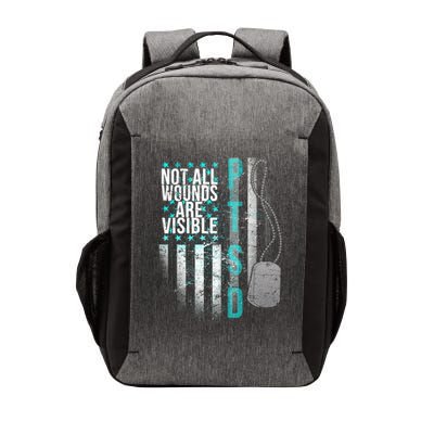 PTSD Veteran Not All Wounds Are Visible  Vector Backpack