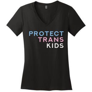 Protect Transg Transsexual Women's V-Neck T-Shirt