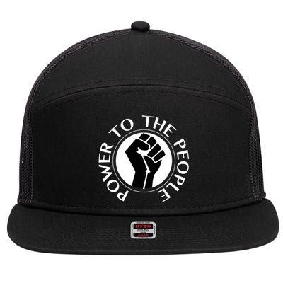 Power To The People Gift 7 Panel Mesh Trucker Snapback Hat