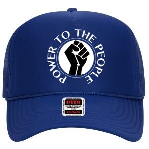 Power To The People Gift High Crown Mesh Back Trucker Hat