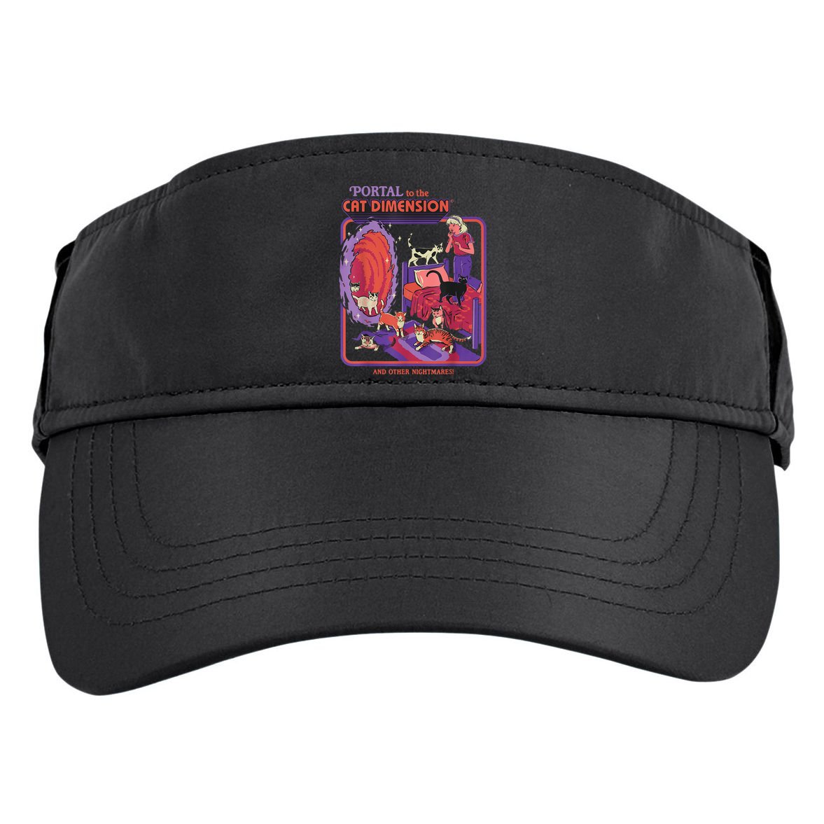 Portal To The Cat Dimension Halloween Adult Drive Performance Visor