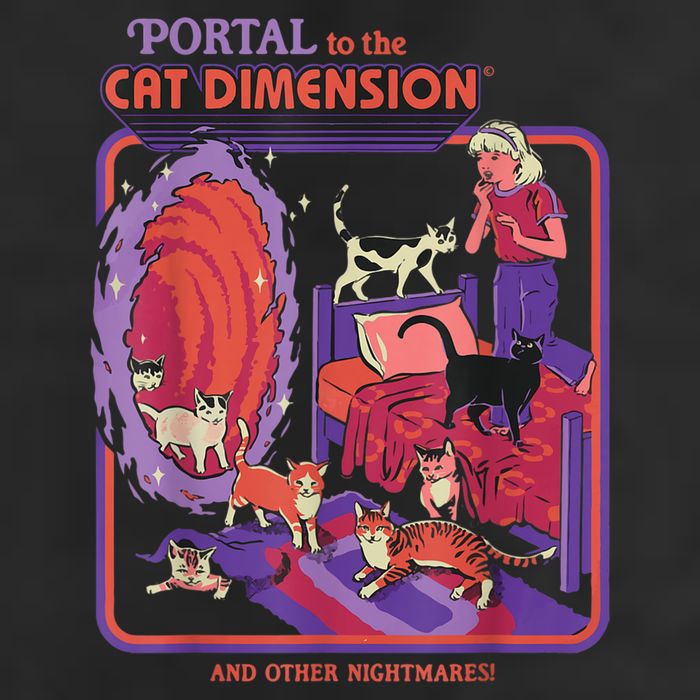 Portal To The Cat Dimension Halloween Golf Towel