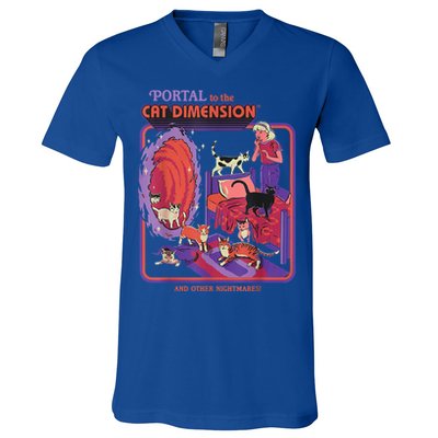 Portal To The Cat Dimension Halloween V-Neck T-Shirt