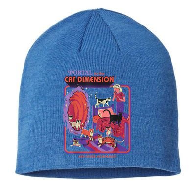 Portal To The Cat Dimension Halloween Sustainable Beanie