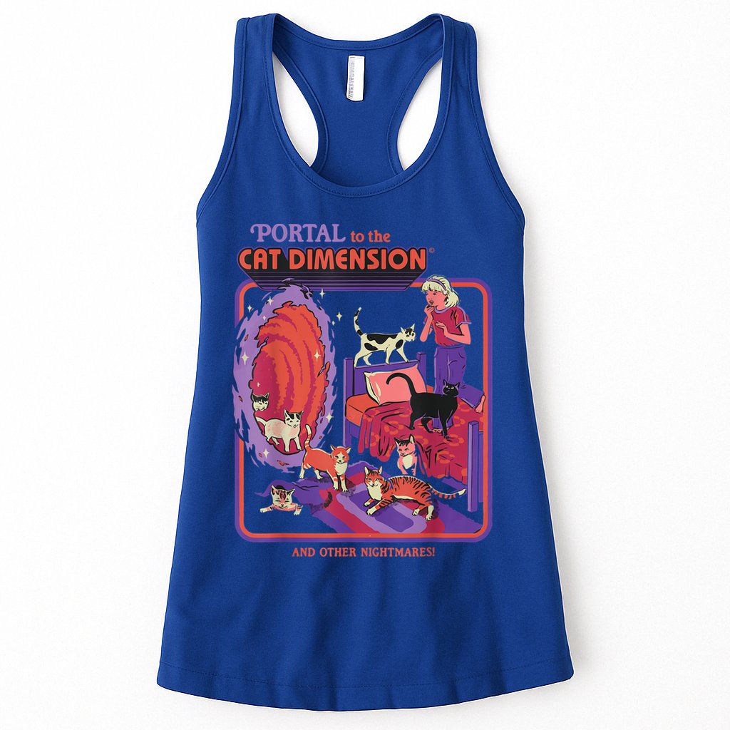 Portal To The Cat Dimension Halloween Womens Tank Top