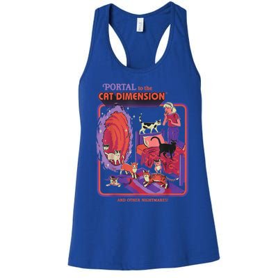 Portal To The Cat Dimension Halloween Women's Racerback Tank