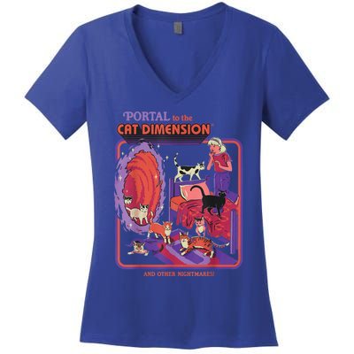 Portal To The Cat Dimension Halloween Women's V-Neck T-Shirt