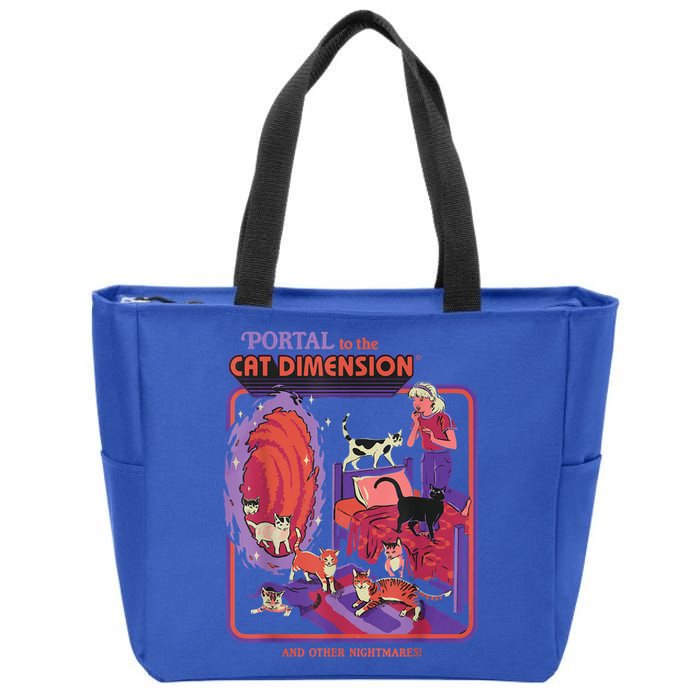 Portal To The Cat Dimension Halloween Zip Tote Bag