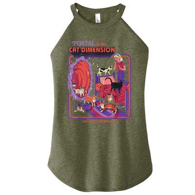 Portal To The Cat Dimension Halloween Women’s Perfect Tri Rocker Tank