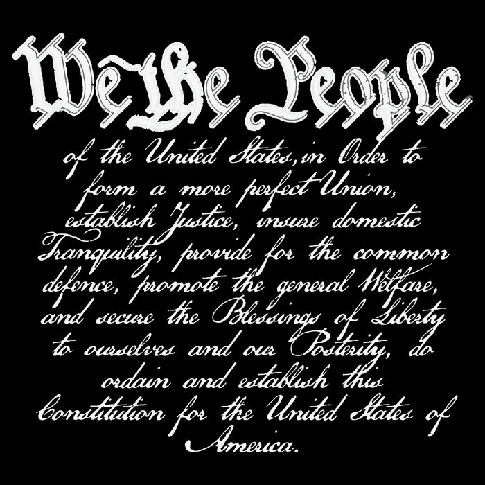 Preamble To The Us Constitution 4th Of July We The People Drawstring Bag