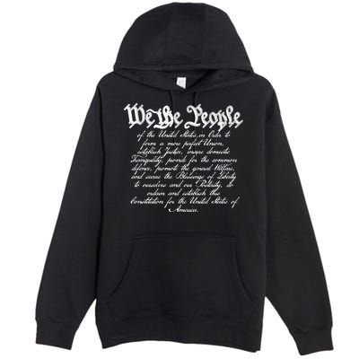 Preamble To The Us Constitution 4th Of July We The People Premium Pullover Hoodie