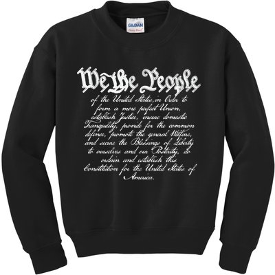 Preamble To The Us Constitution 4th Of July We The People Kids Sweatshirt