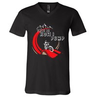 Pump Track This Is How I Pump Mountain Bike Bmx Loop V-Neck T-Shirt