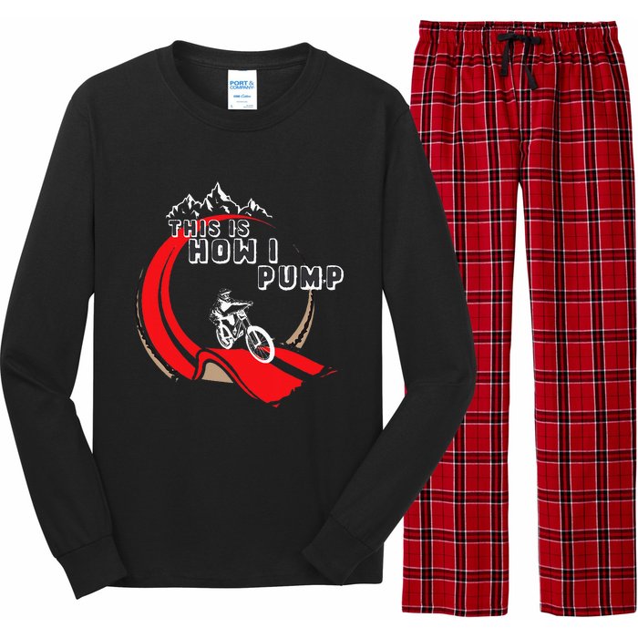 Pump Track This Is How I Pump Mountain Bike Bmx Loop Long Sleeve Pajama Set