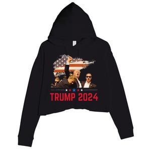 President Trump Trending Political Trump 2024 Election Crop Fleece Hoodie