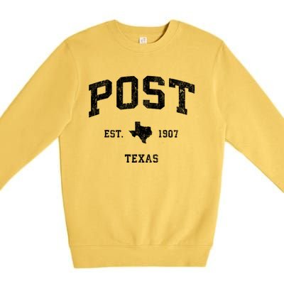 Post Texas Tx Vintage Athletic Sports Premium Crewneck Sweatshirt