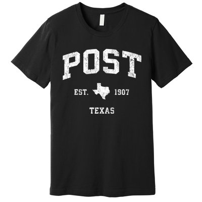 Post Texas Tx Vintage Athletic Sports Premium T-Shirt