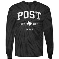 Post Texas Tx Vintage Athletic Sports Tie-Dye Long Sleeve Shirt