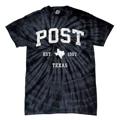 Post Texas Tx Vintage Athletic Sports Tie-Dye T-Shirt