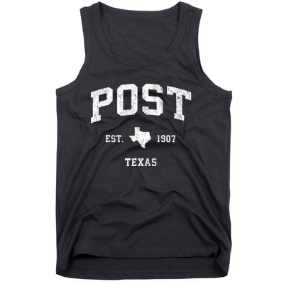 Post Texas Tx Vintage Athletic Sports Tank Top