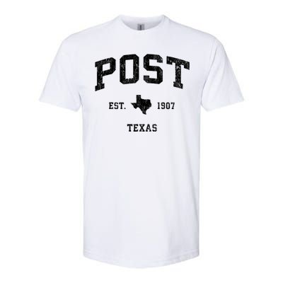 Post Texas Tx Vintage Athletic Sports Softstyle CVC T-Shirt