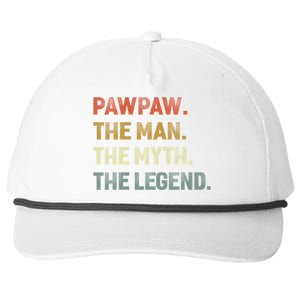 Pawpaw The The Myth The Legend Grandpa Father Day Gift Snapback Five-Panel Rope Hat