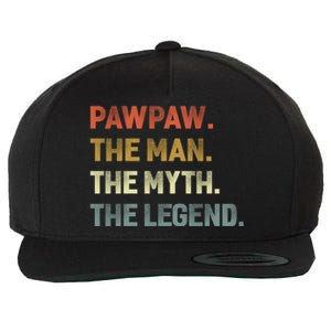 Pawpaw The The Myth The Legend Grandpa Father Day Gift Wool Snapback Cap