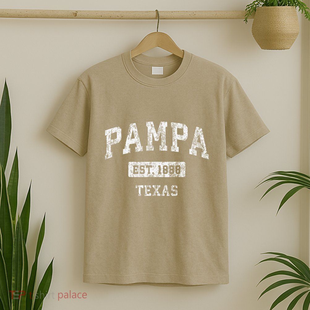 Pampa Texas Tx Vintage Established T-Shirt