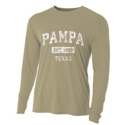 Pampa Texas Tx Vintage Established Cooling Performance Long Sleeve Crew