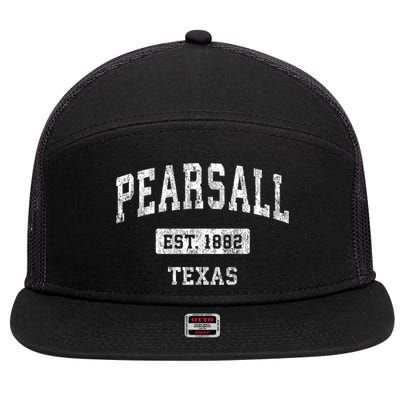 Pearsall Texas Tx Vintage Sports 7 Panel Mesh Trucker Snapback Hat