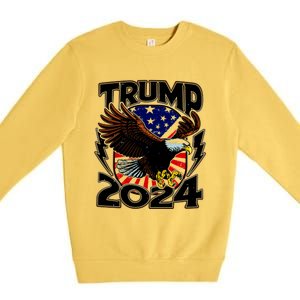 President Trump , Trump 2024 Patriotic Republican Eagle America Premium Crewneck Sweatshirt