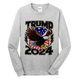 President Trump , Trump 2024 Patriotic Republican Eagle America Tall Long Sleeve T-Shirt