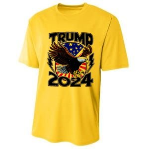 President Trump , Trump 2024 Patriotic Republican Eagle America Performance Sprint T-Shirt