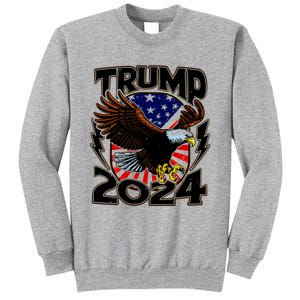 President Trump , Trump 2024 Patriotic Republican Eagle America Tall Sweatshirt