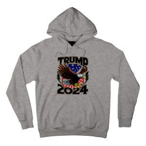 President Trump , Trump 2024 Patriotic Republican Eagle America Tall Hoodie