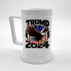 President Trump , Trump 2024 Patriotic Republican Eagle America Beer Stein